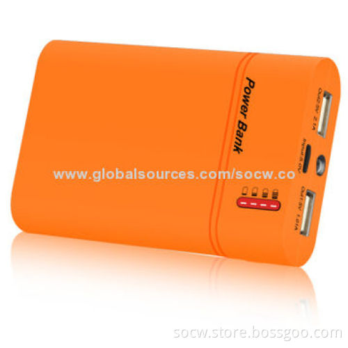 8,400mAh High-quality Portable Power Banks with Dual USB, LED Flashlight and 4 Indicators